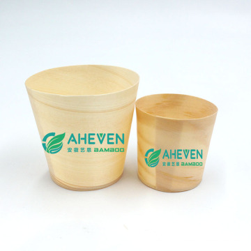 100% Compostable pine wood coffee cup drinking cup ice cream cup